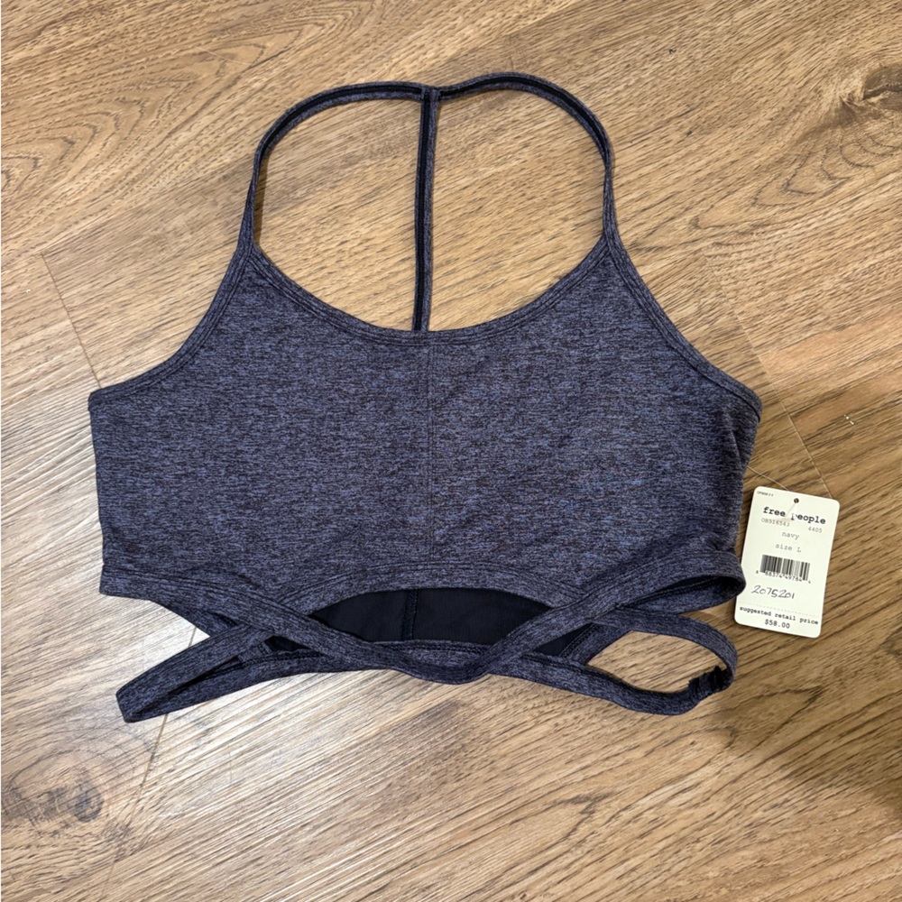 Free People Gray Sports Bra